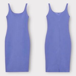 Zara Women’s Periwinkle Blue Purple Scoop-Neck Bodycon Tank Midi Dress Small